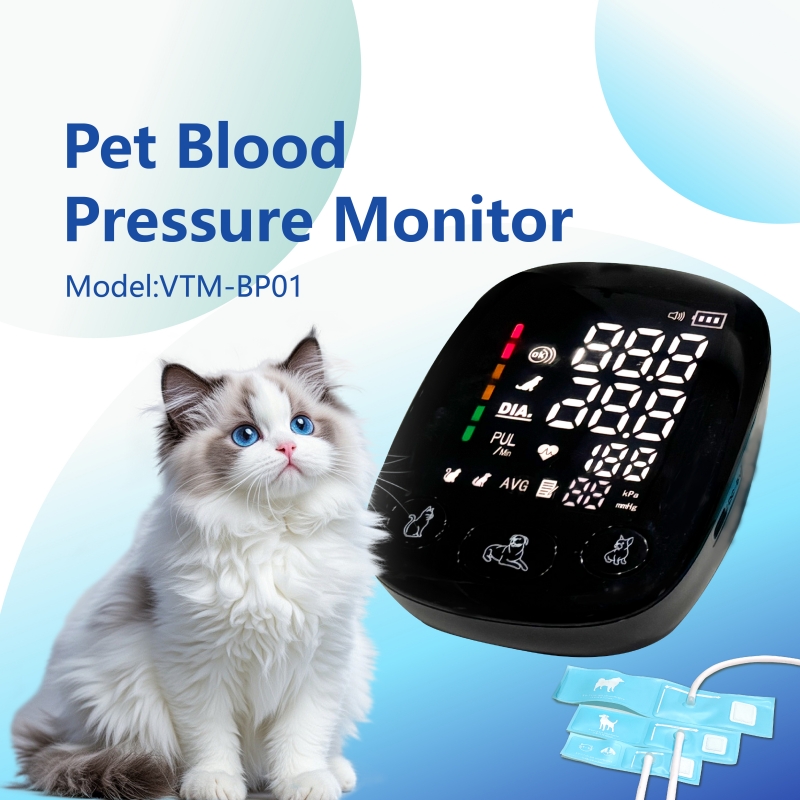 Advanced Pet Blood Pressure Monitor by OKCLEVER: Precision-Engineered S, M, and L Cuffs for Every Canine and Feline Patient